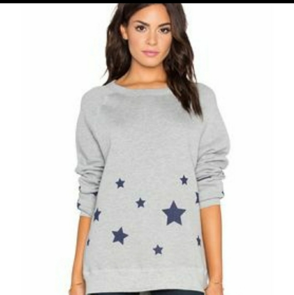NEW hye park & Lune | gray crewneck star sweater 3 (L/XL) - Picture 3 of 6